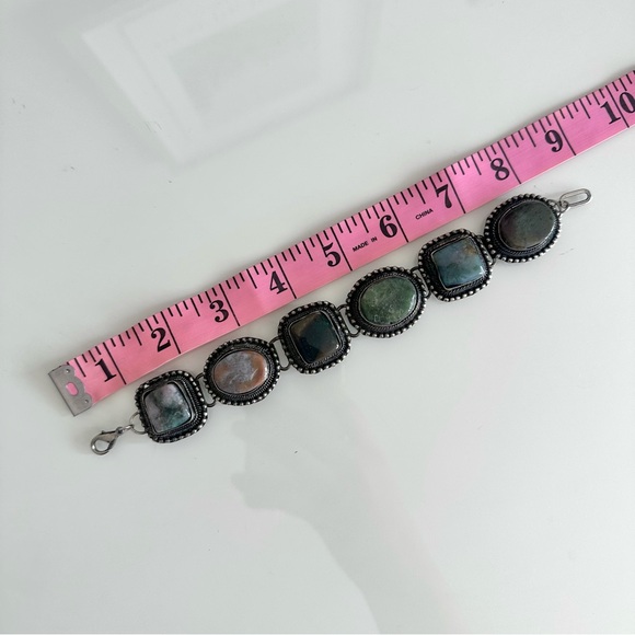 Vintage Silver and Multicolor Stone Bracelet - Picture 11 of 11